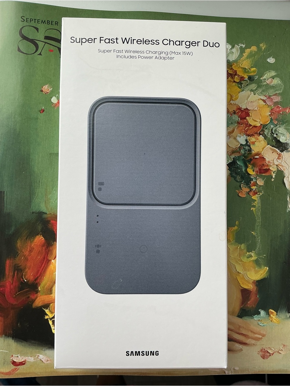 Samsung Super Fast Wireless Charger Duo - Dark Gray